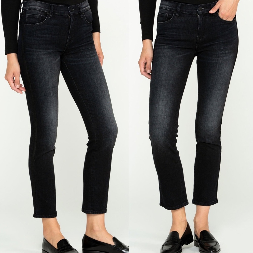 Hudson Jeans Nico Straight Velvet Tux striped jeans